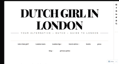 Desktop Screenshot of dutchgirlinlondon.com