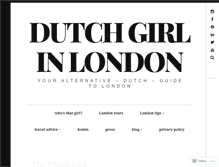 Tablet Screenshot of dutchgirlinlondon.com